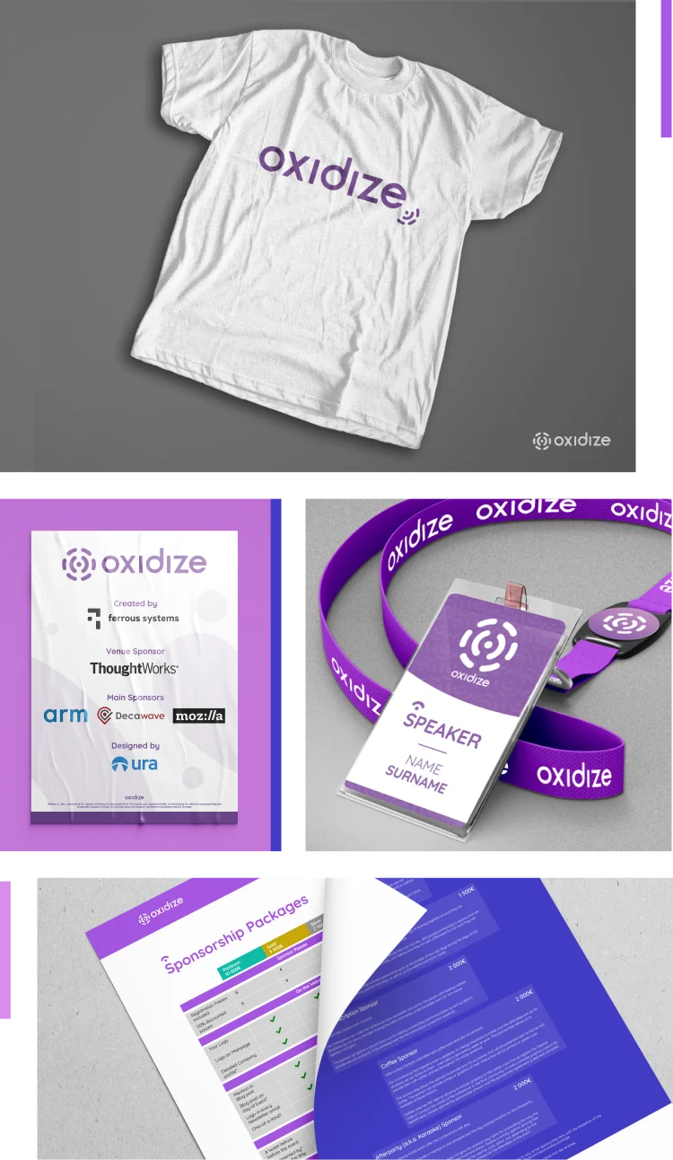 Oxidize print mockups (Tshirt, badge, poster)