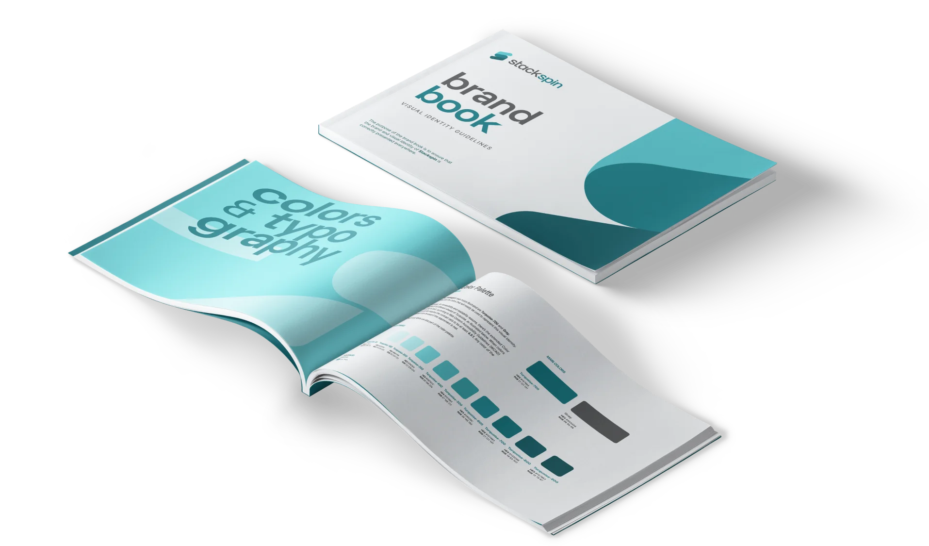 Stackspin brand book mockup