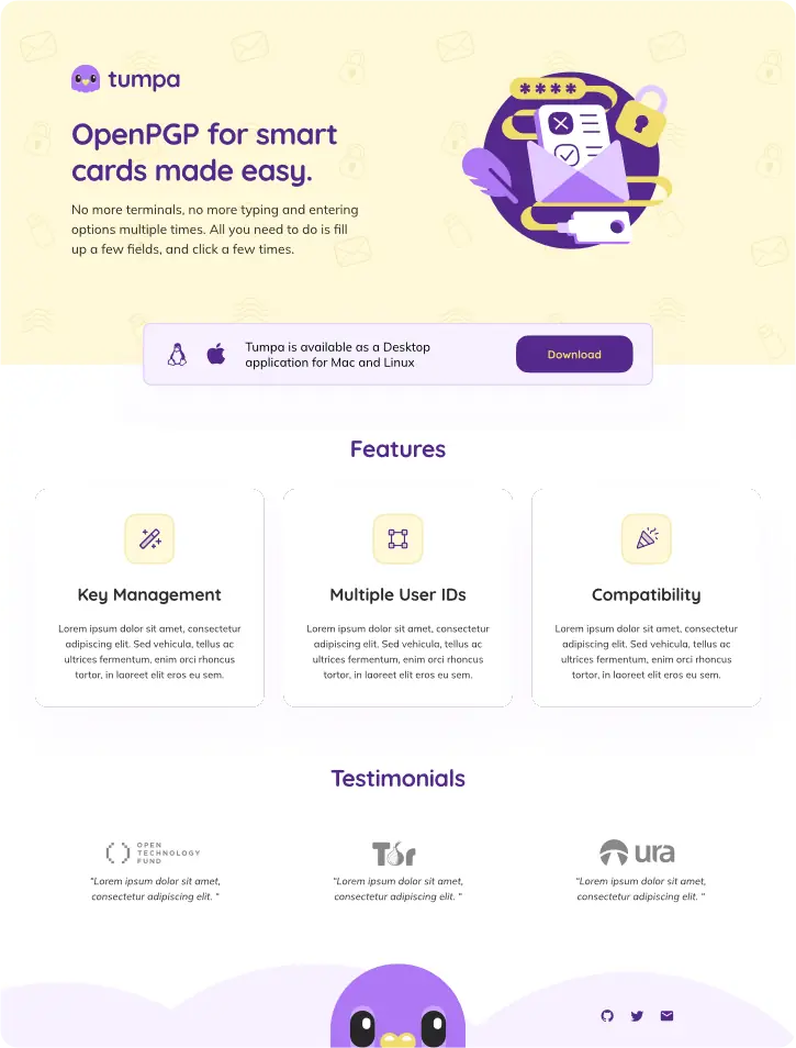 Tumpa Landing Page