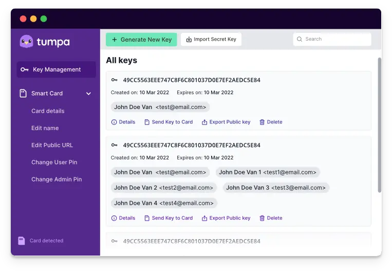 Tumpa User Interface